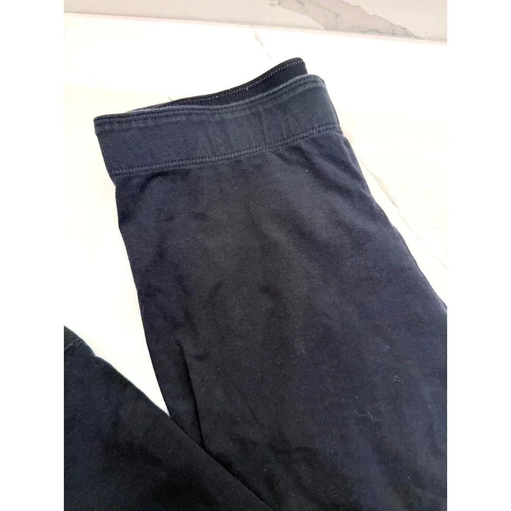 Nike Leggings Black Cotton Spandex Slim Fit Athleisure XS 3/4 length